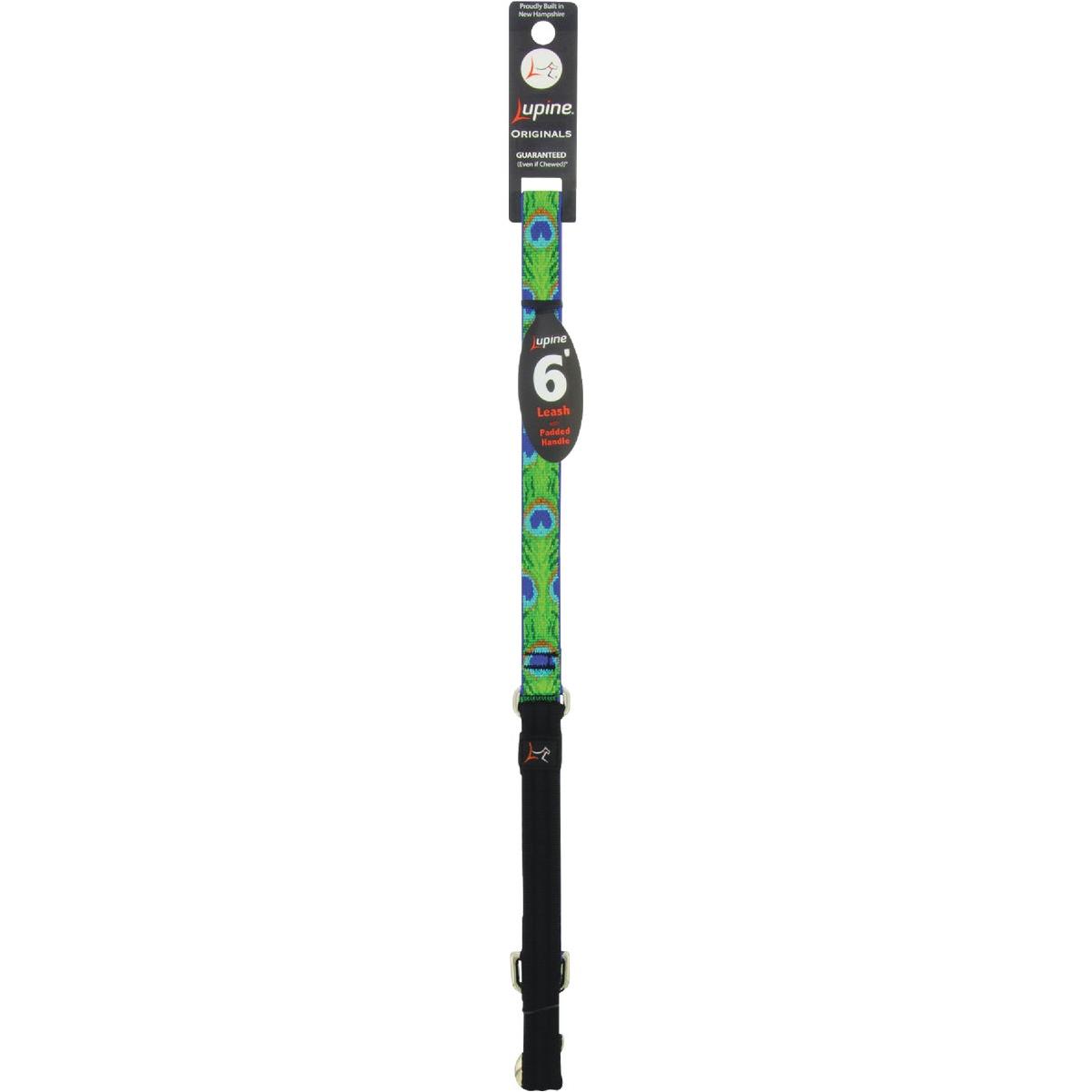Lupine 3/4 In. x 6 Ft. Woven Pattern Tail Feather Dog Leash