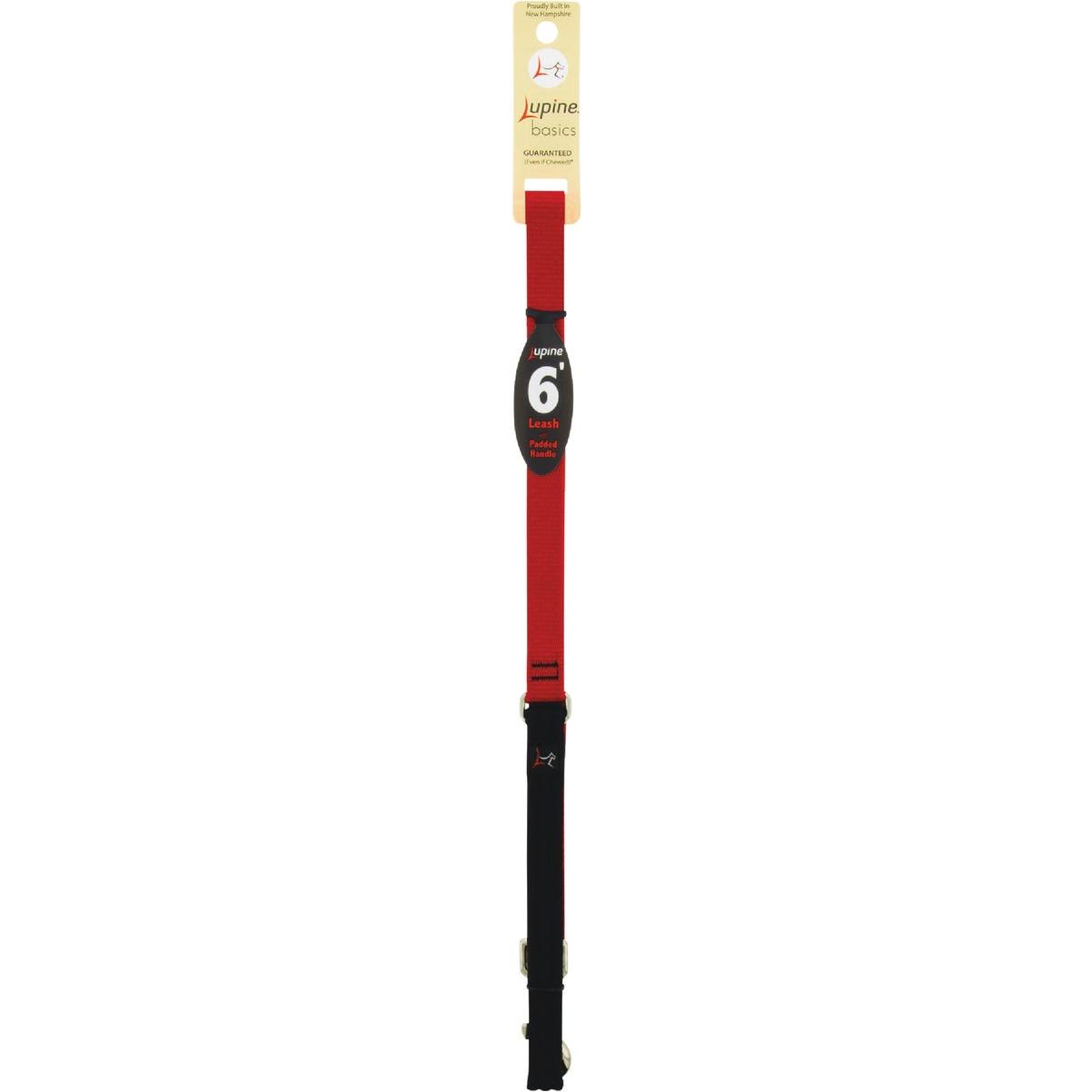 Lupine 3/4 In. x 6 Ft. Traditional Solid Red Dog Leash
