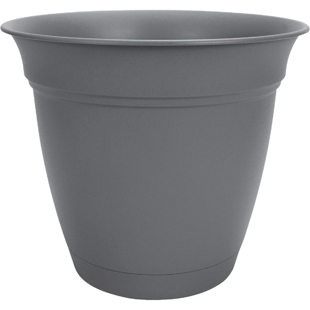 HC Companies Eclipse 12 In. Warm Gray Planter with Saucer