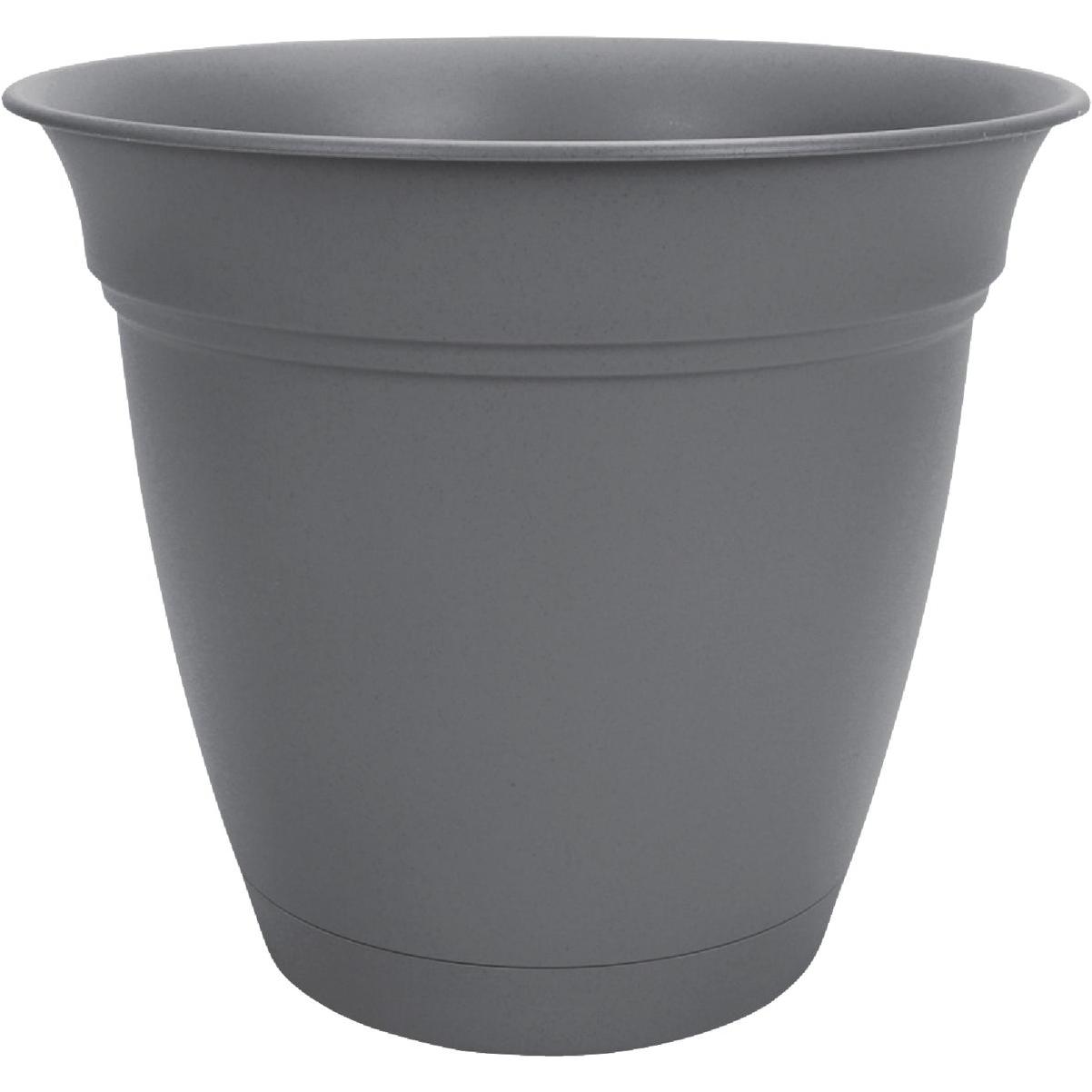 HC Companies Eclipse 16 In. Warm Gray Planter with Saucer