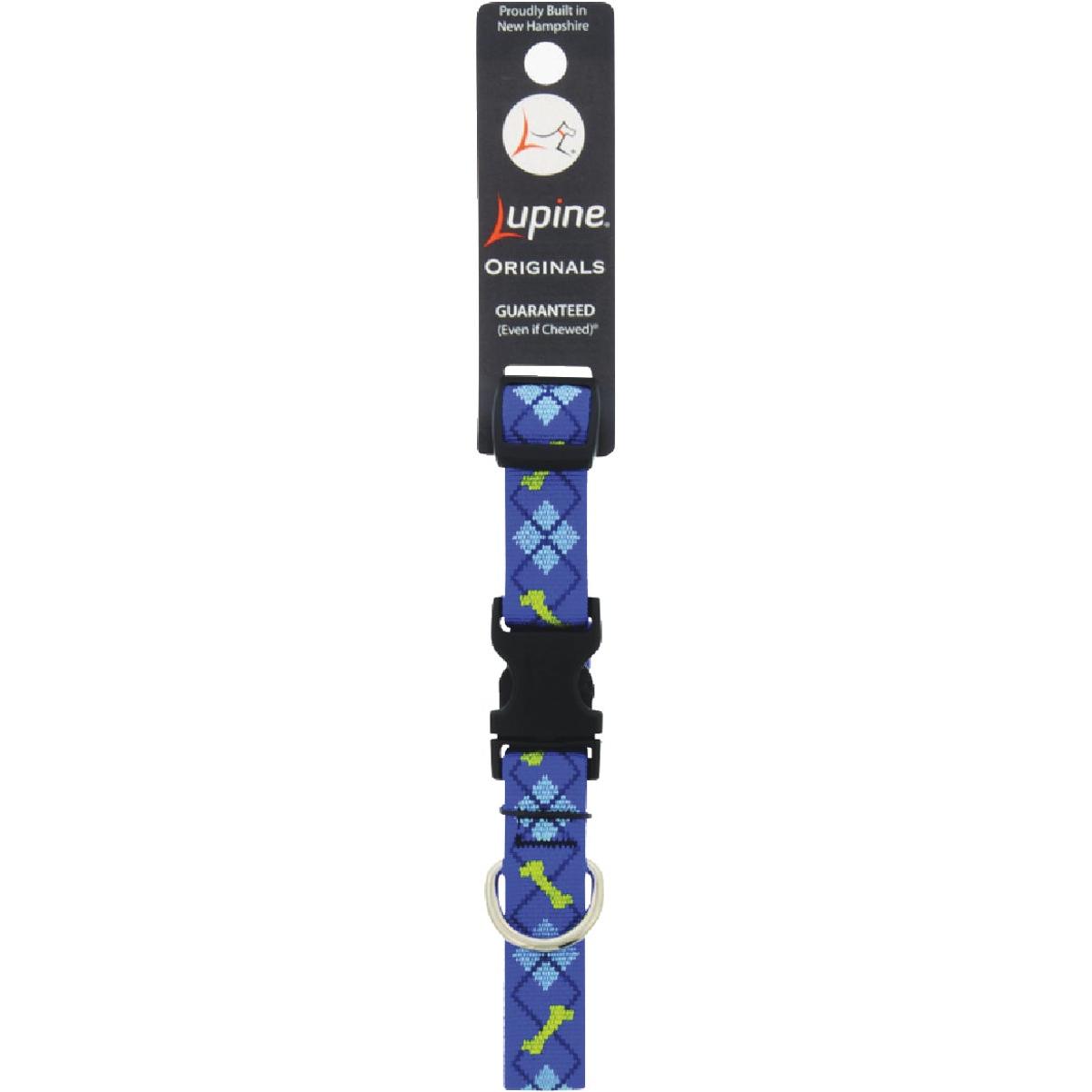 Lupine 3/4 In. Woven Pattern Dapper Dog 9 to 14 In. Adjustable Collar