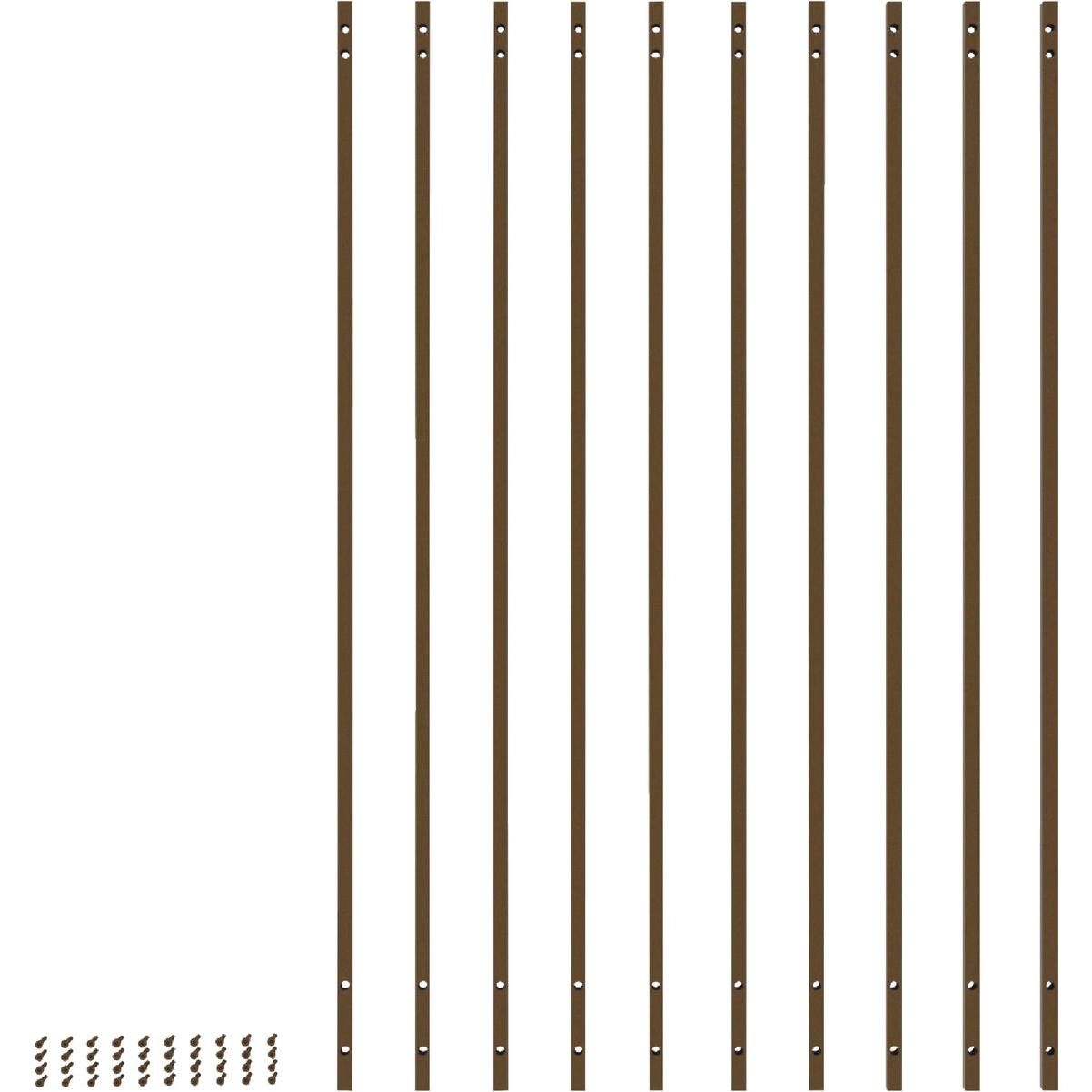 Fortress Building Products 31 In. x 5/8 In. Antique Bronze Galvanized Steel Square Railing Baluster (10-Pack)