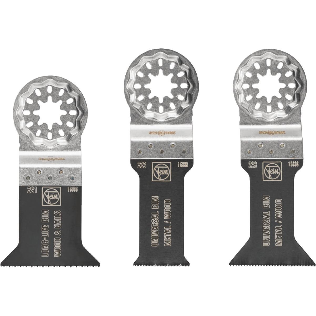 Fein Starlock E-Cut Wood & Metal Cutting Oscillating Blade Set (3-Piece)