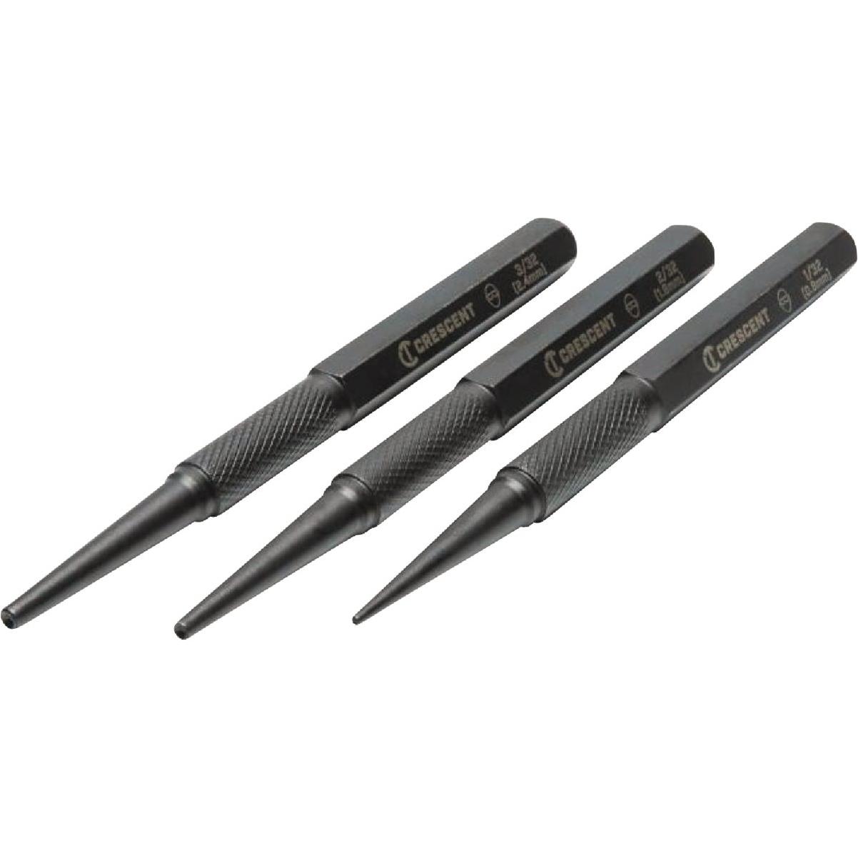 Crescent Steel Nail Punch 3 Piece Set -  5 Inch