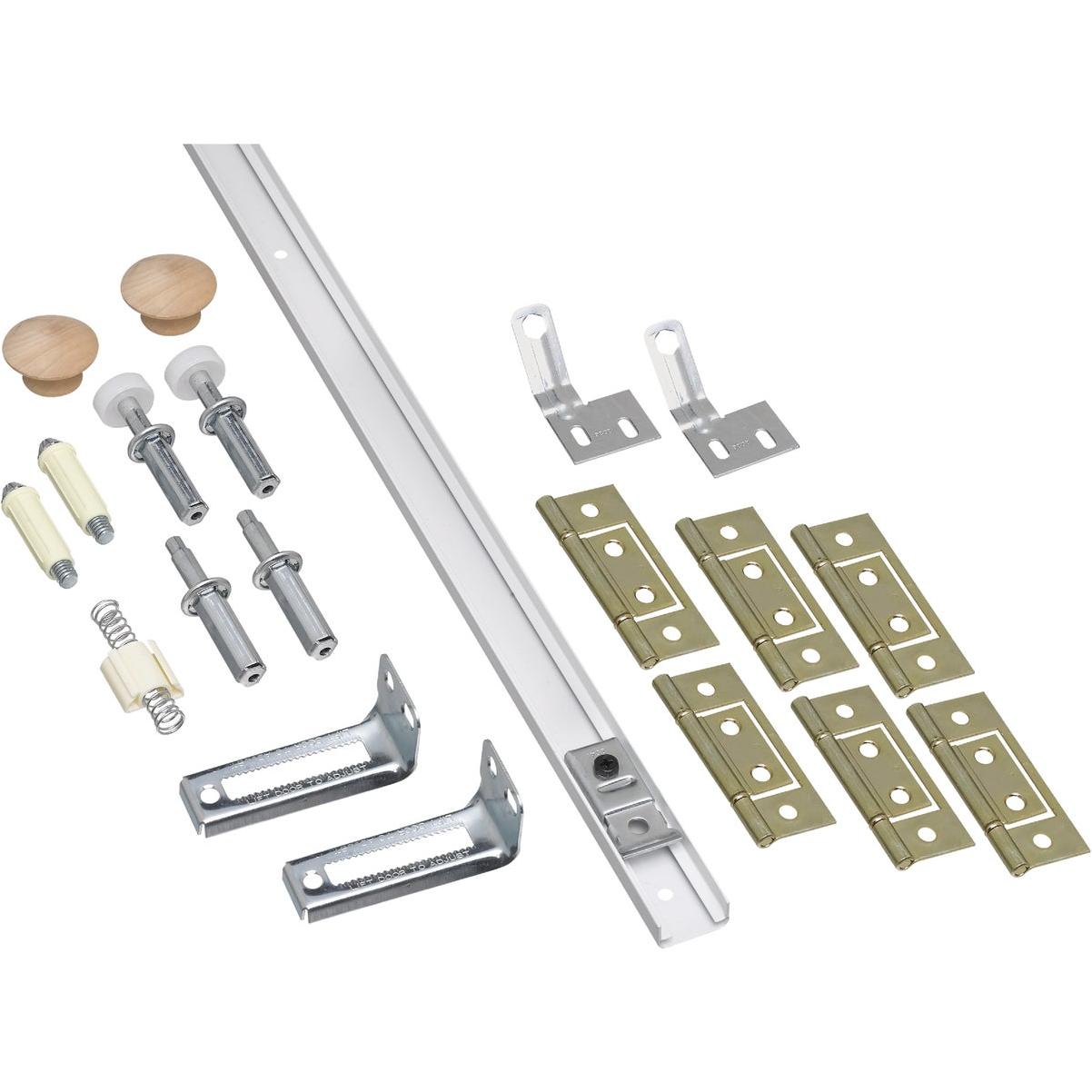 National Hardware 72 In. White Folding Door Hardware Set