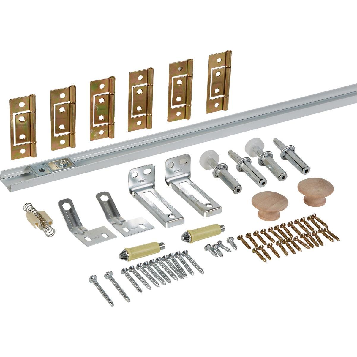 National Hardware 60 In. White Folding Door Hardware Set