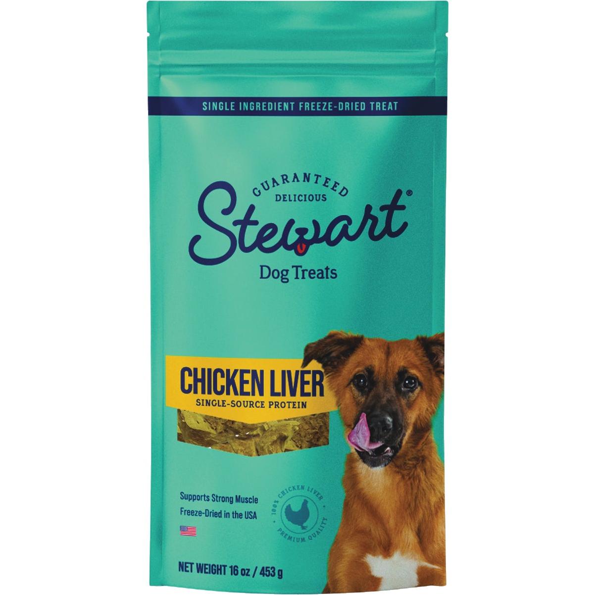 Stewart 16 Oz. Freeze-Dried Chicken Liver Dog Treat