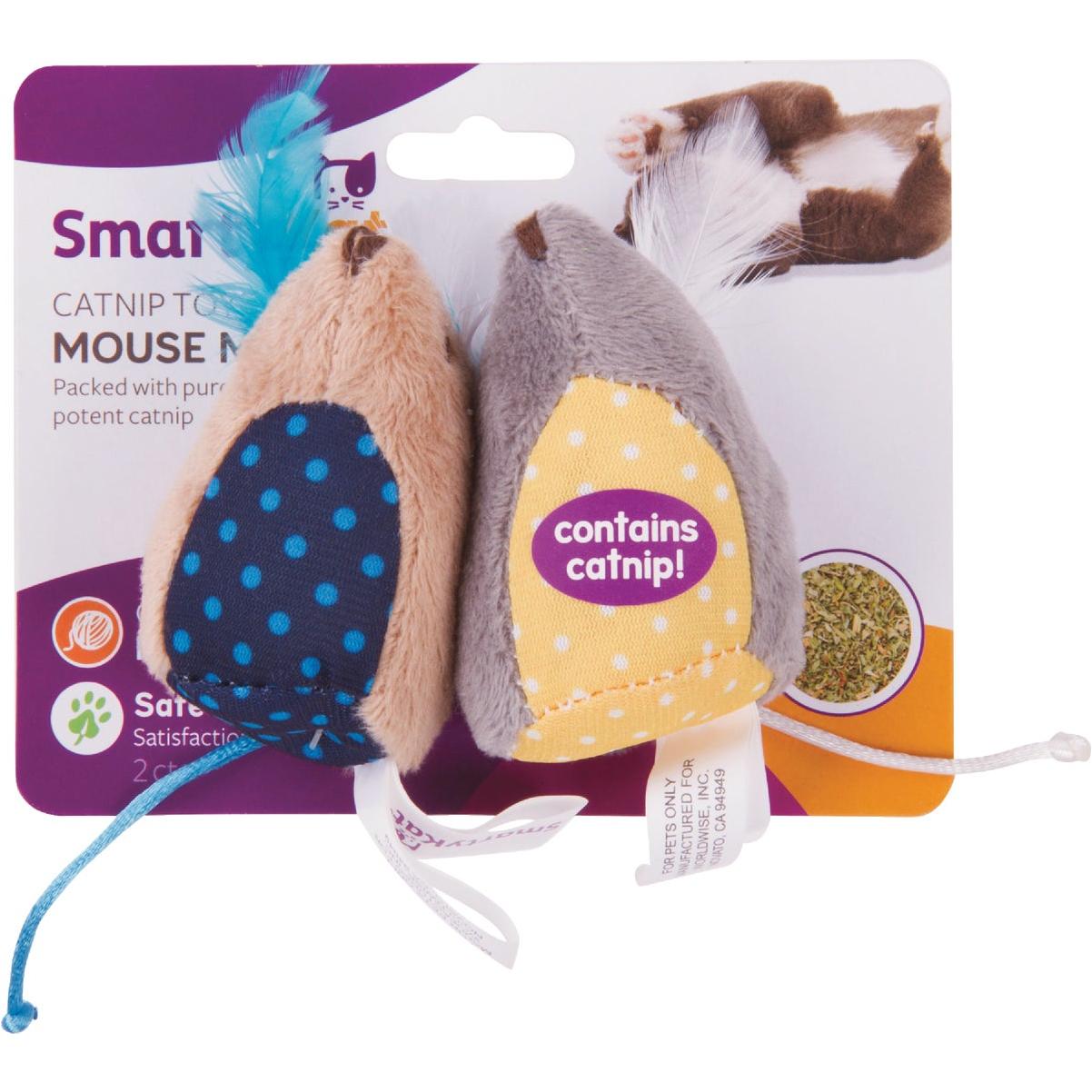 SmartyKat Skitter Critters Plush Catnip Mice Cat Toy (10-Pack)