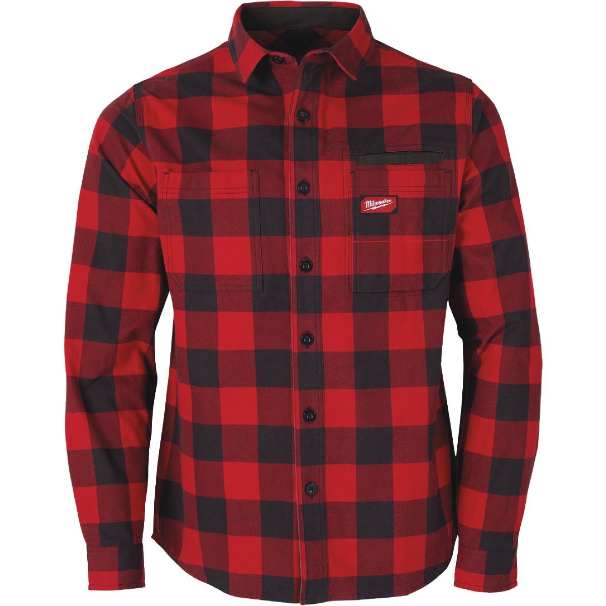 Milwaukee GridIron Men's Large Red Long Sleeve Flannel Shirt