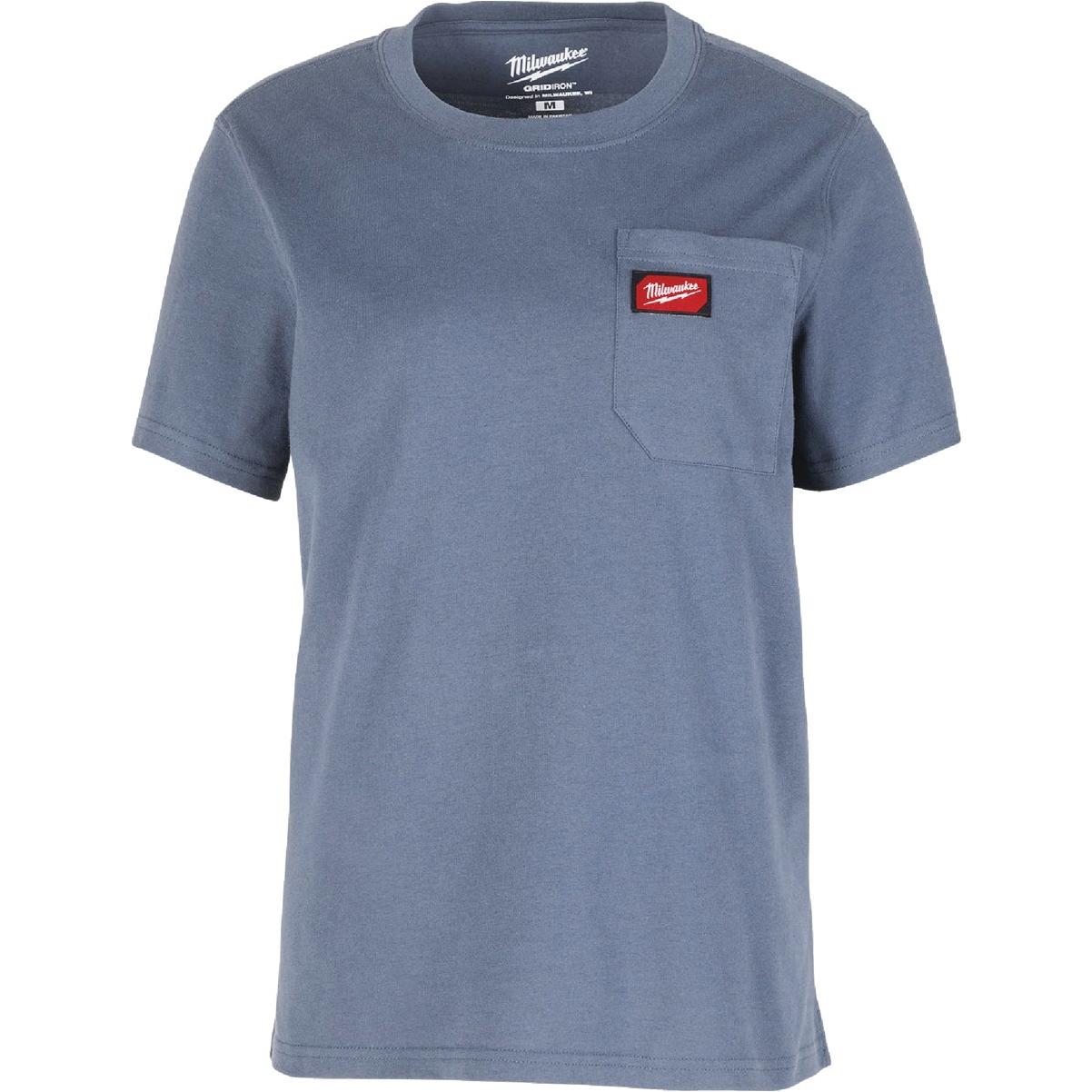 Milwaukee GridIron Women's Small Blue Short Sleeve Pocket T-Shirt