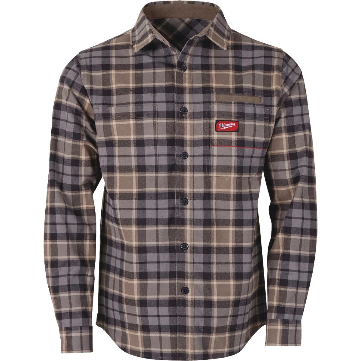 Milwaukee GridIron Men's Medium Gray Long Sleeve Flannel Shirt
