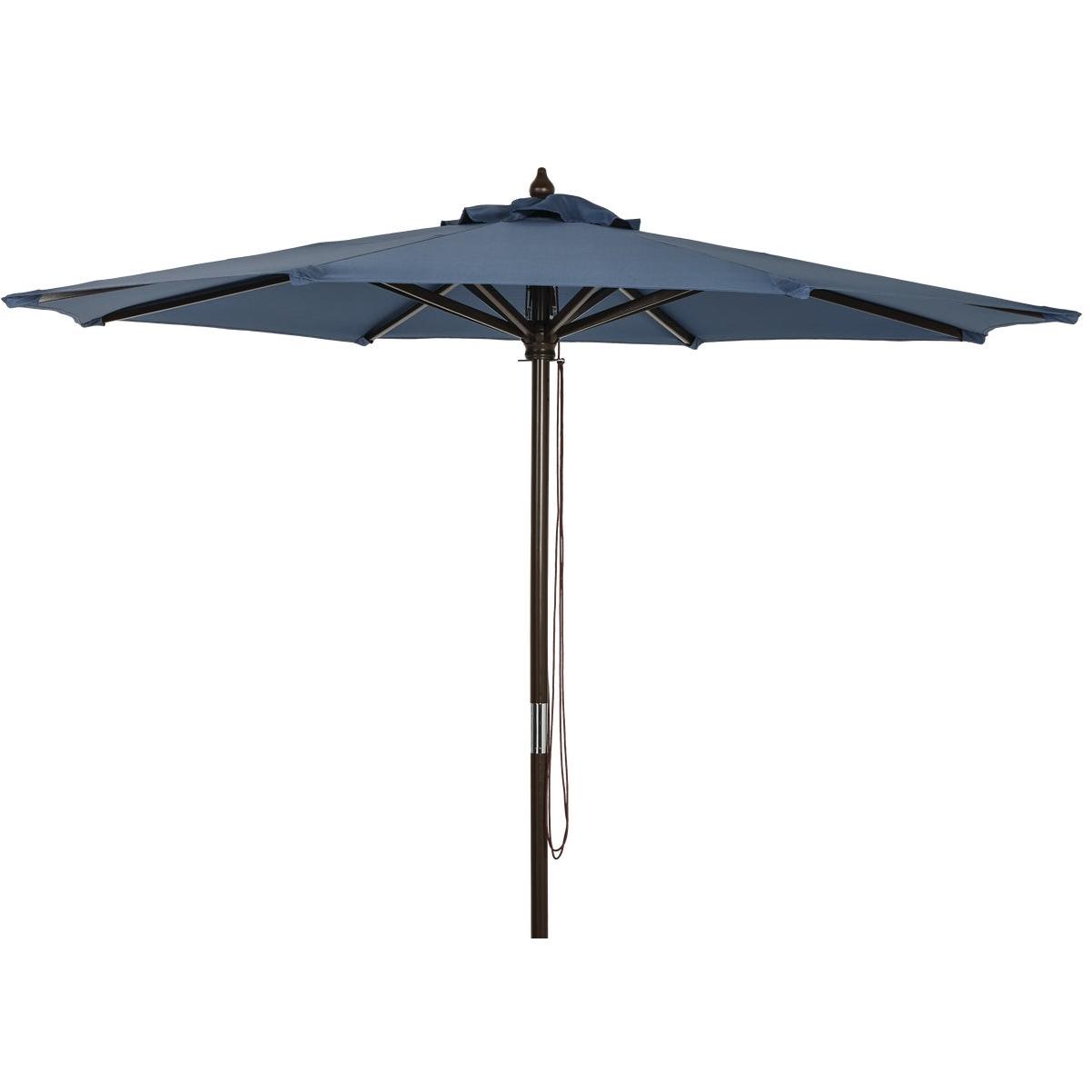 Outdoor Expressions 9 Ft. Aluminum Tilt/Crank Heather Blue Patio Umbrella
