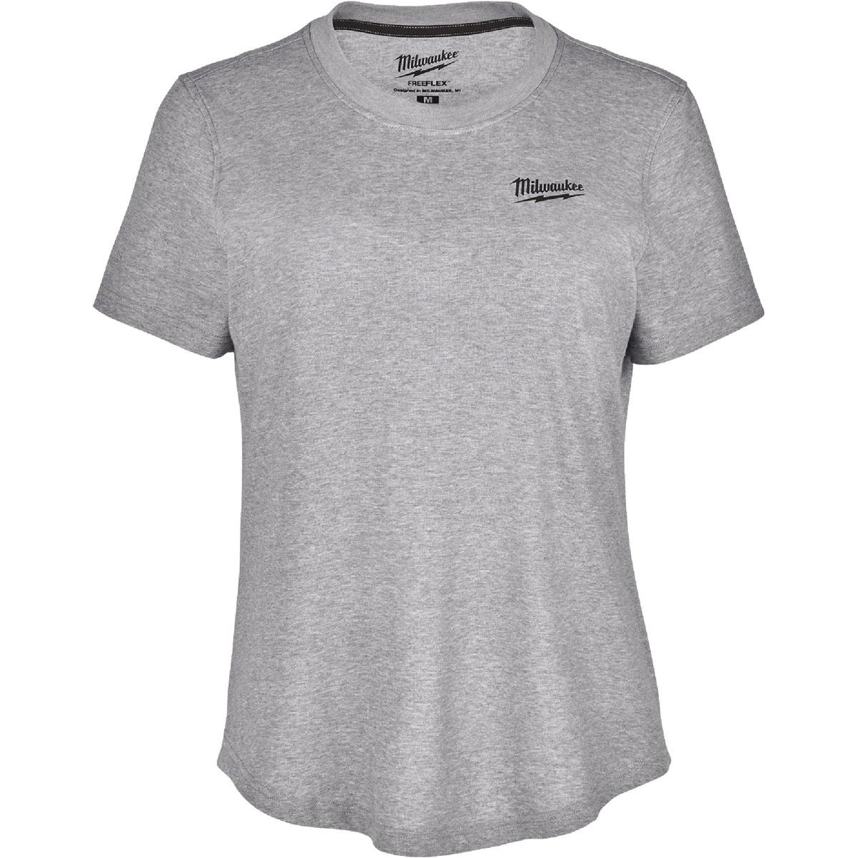 Milwaukee FREEFLEX Women's 2XL Gray Short Sleeve Hybrid T-Shirt