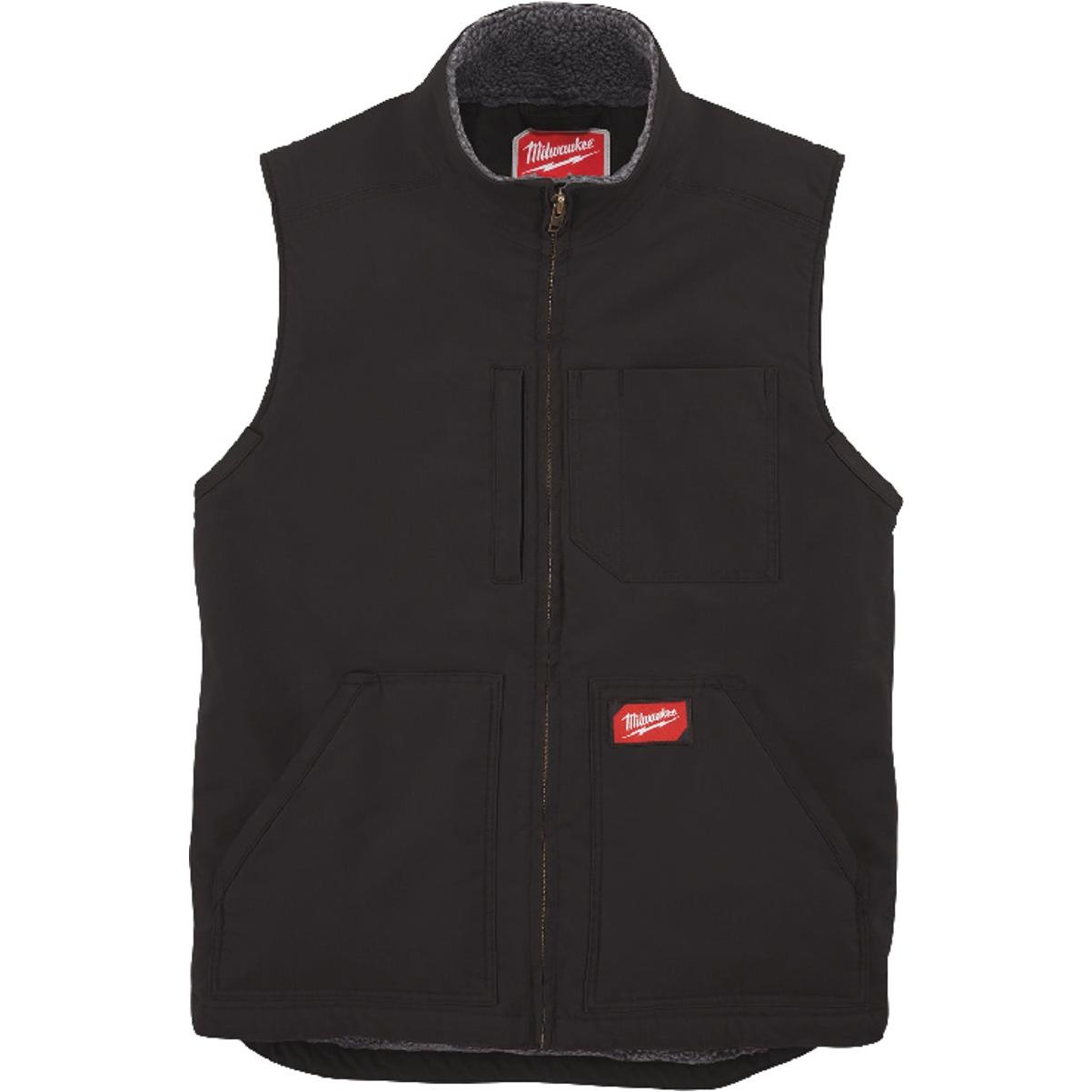 Milwaukee GRIDIRON Men's XL Black Sherpa-Lined Vest
