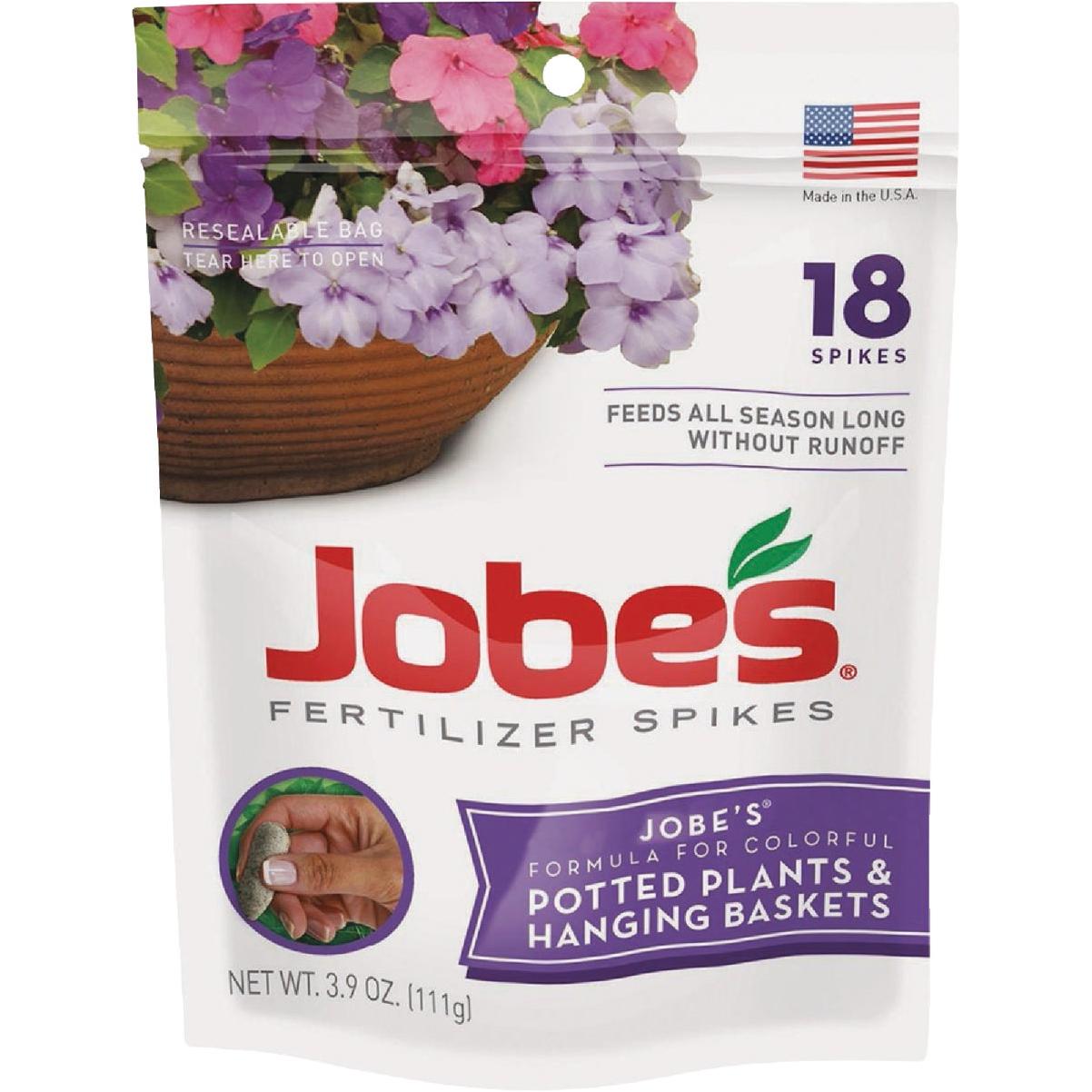 Jobe's Fertilizer Spikes for Potted Plants & Hanging Baskets (18-Pack)