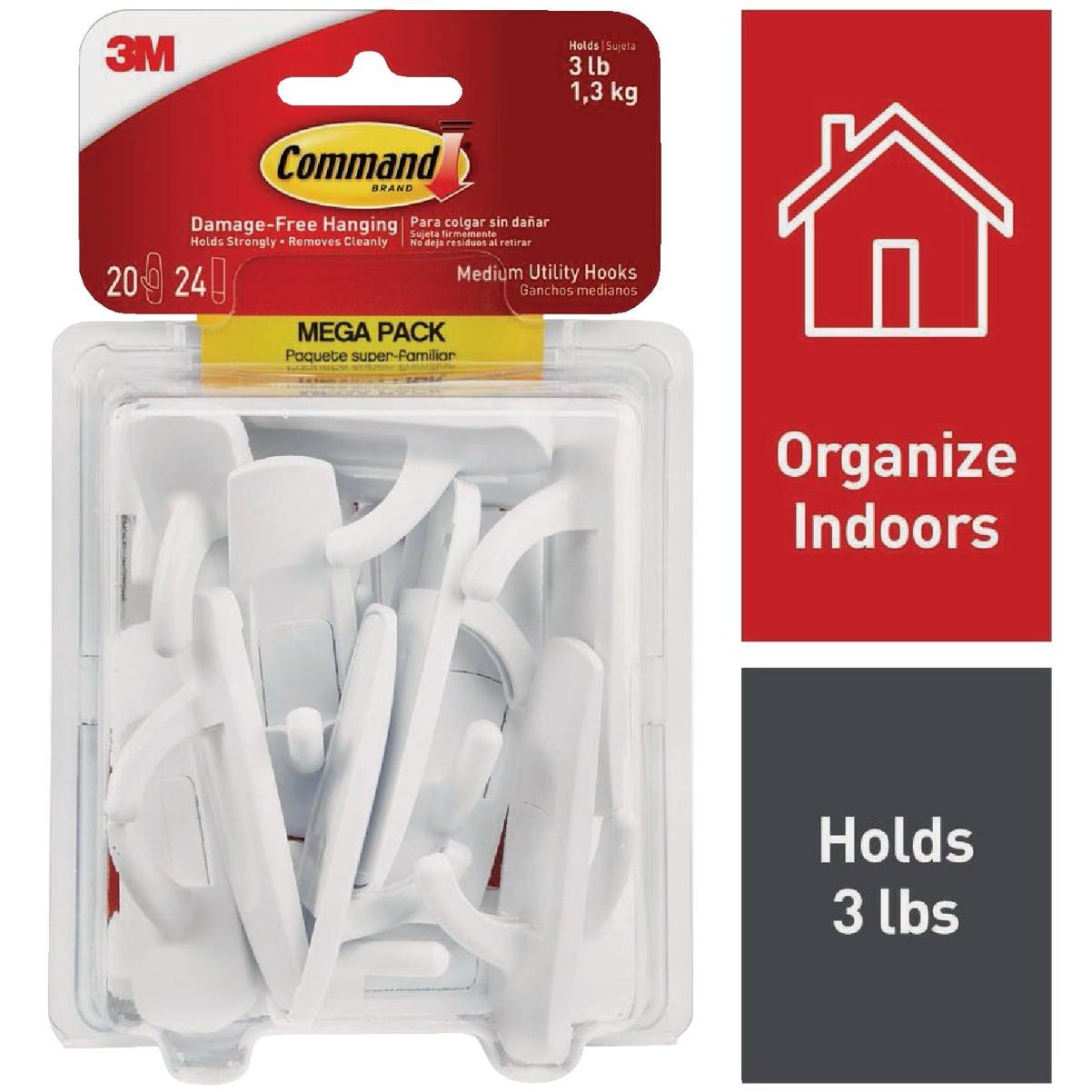 Hillman AnchorWire White Utility Utility Hooks 1 lb 8 pk Hillman AnchorWire White Utility Utility Hooks 1 lb 8 pk