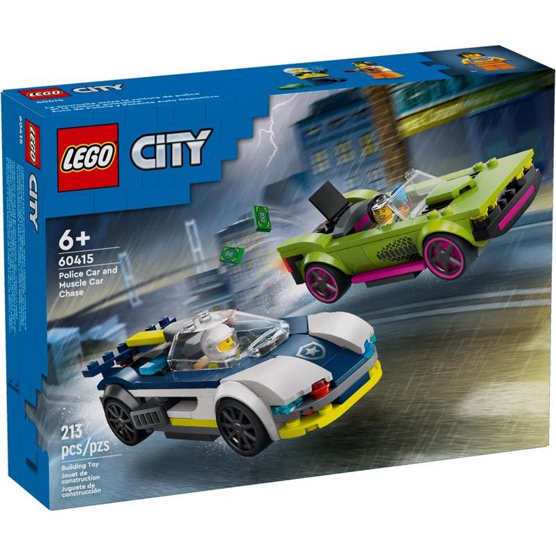 Police Car And Muscle Car Chase Playset 60415 - Exciting Toy For Kids
