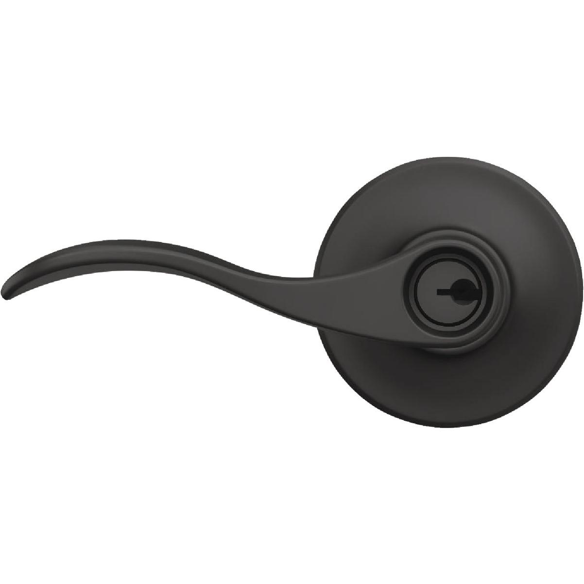 Schlage Accent Matte Black Lever Keyed Entry Lock