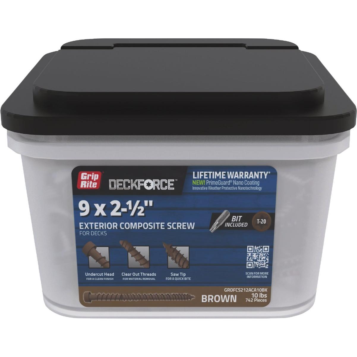 Grip-Rite DeckForce 2-1/2 In. Composite Acacia Deck Screw (10BK)