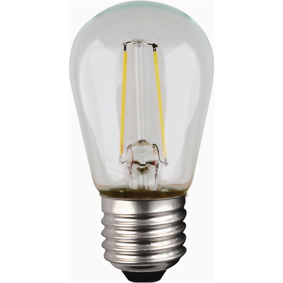 Satco 11W Equivalent Warm White S14 Medium Base LED String Light Replacement Bulb (4-Pack)