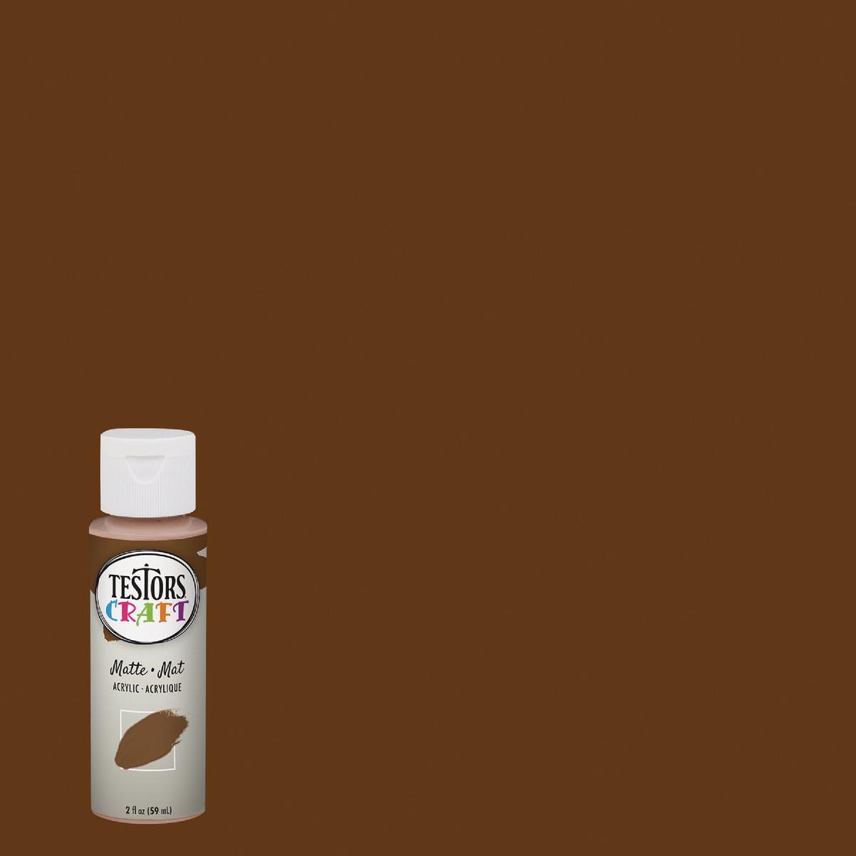 Testors Craft 2 Oz. Matte Brownie Acrylic Paint