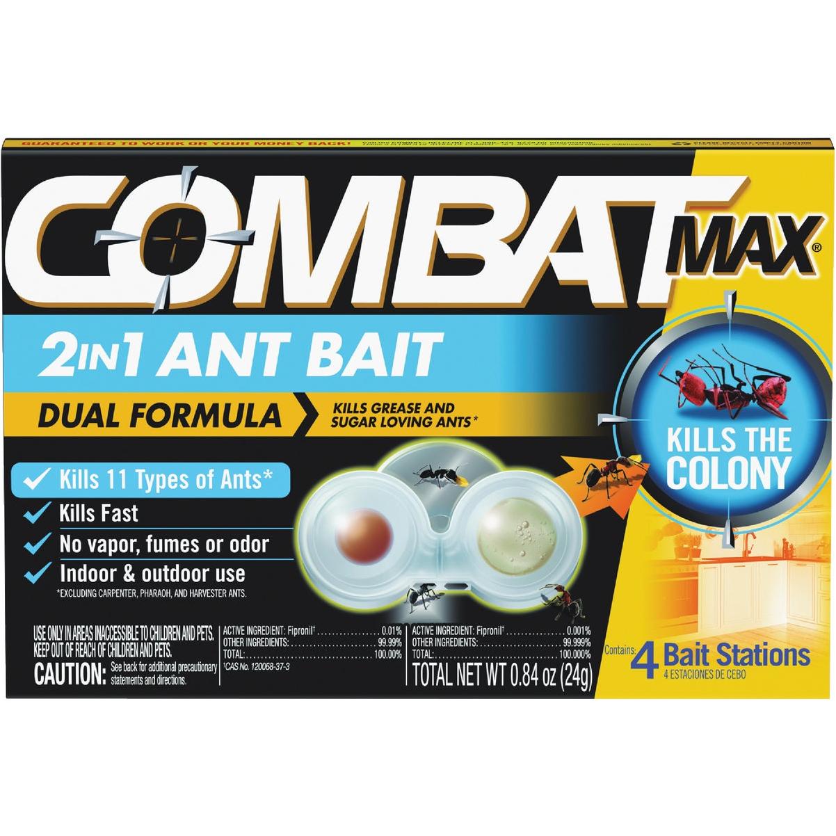 Dual Formula Ant Killer Bait, Indoor/Outdoor Use, 4 Stations