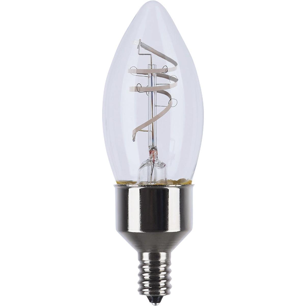 Satco Reminiscent 40W Equivalent Warm White B11 Gray Coil Filament Candelabra LED Decorative Light Bulb (2-Pack)