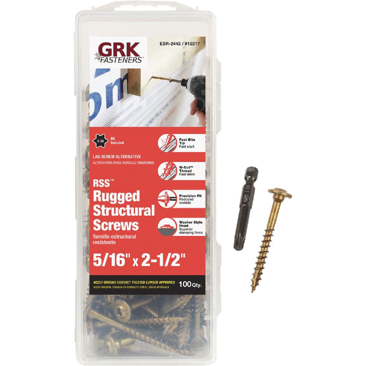 GRK RSS Rugged 5/16 In. x 2-1/2 In. Star Drive Washer Head Structure Screw (100 Ct.)