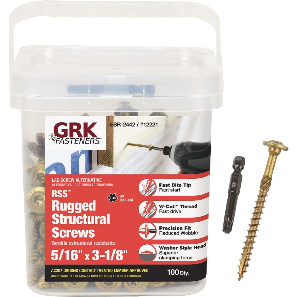 GRK RSS Rugged 5/16 In. x 3-1/8 In. Star Drive Washer-Head Structure Screw (100-Count)