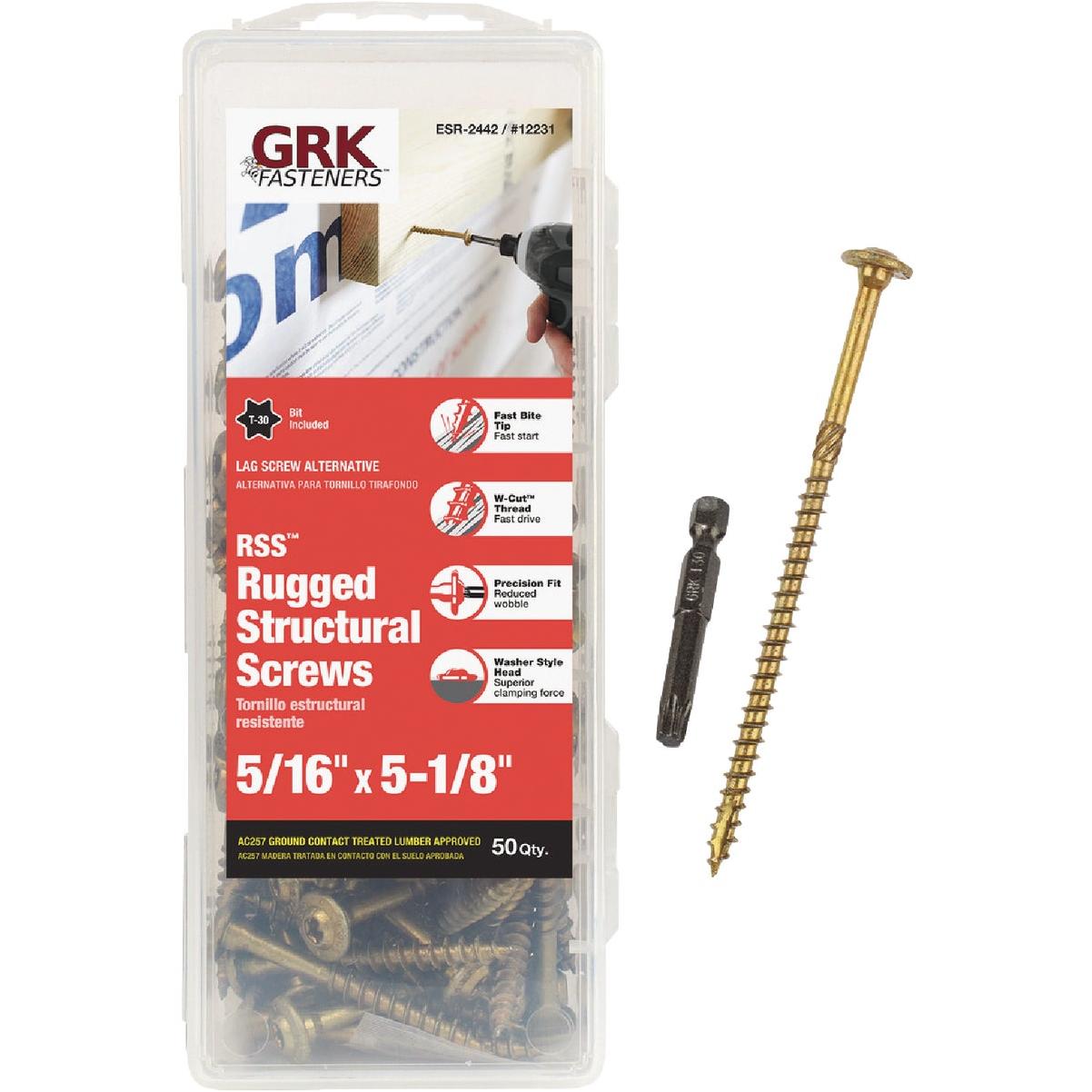 GRK RSS Rugged 5/16 In. x 5-1/8 In. Star Drive Washer-Head Structure Screw (50-Count)