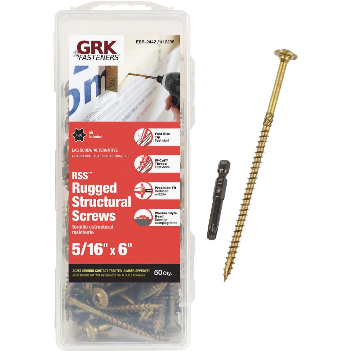 GRK RSS Rugged 5/16 In. x 6 In. Star Drive Washer Head Structure Screw (50 Ct.)