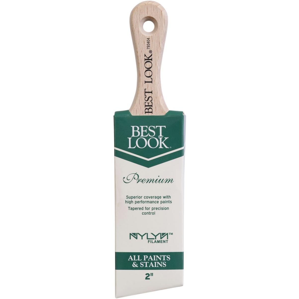 Best Look 2 In. Premium A/S Nylyn Brush With Short Beech Wood Handle