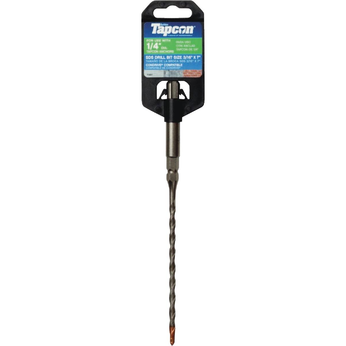 Tapcon 3/16 In. x 7 In. SDS-Plus Rotary Hammer Drill Bit