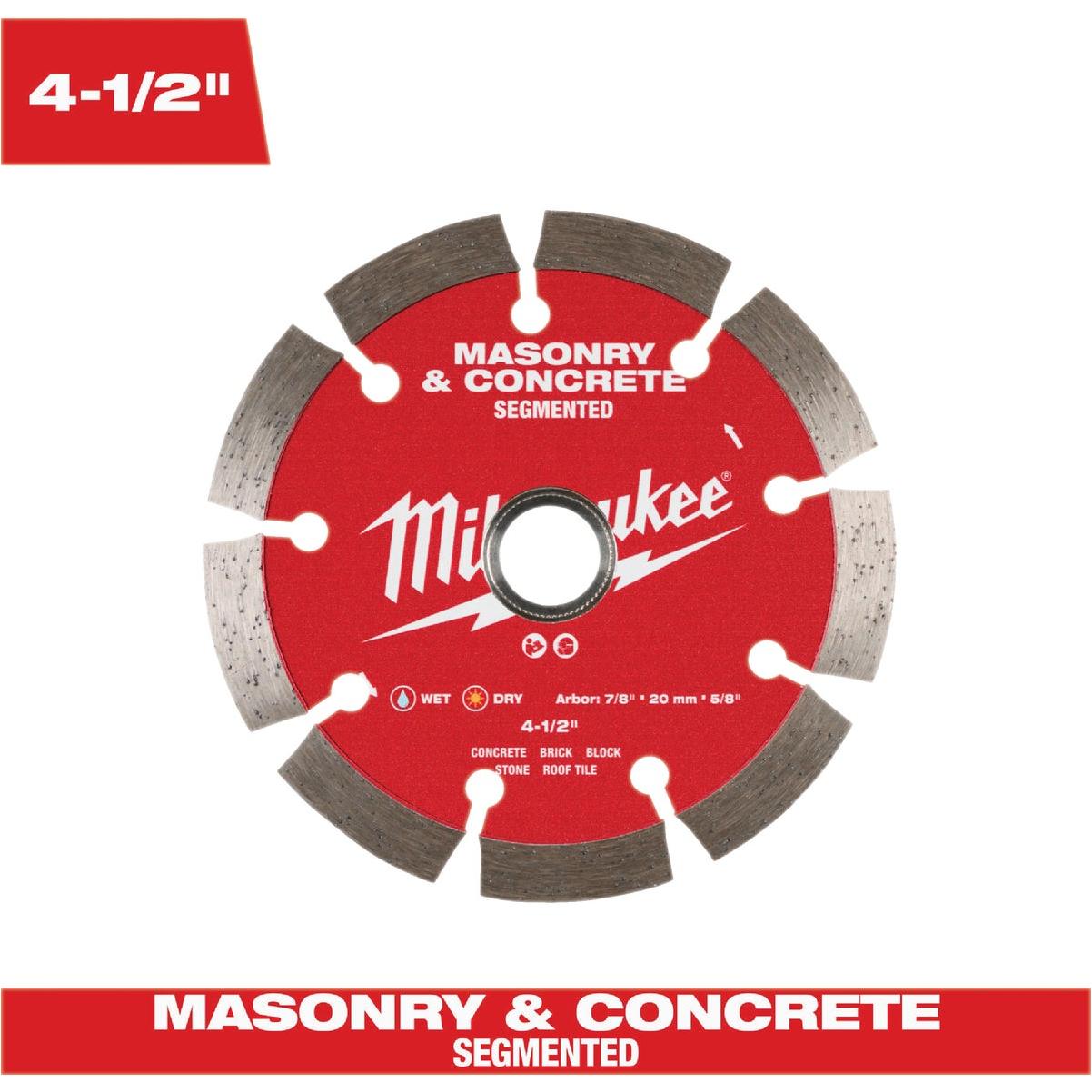 Milwaukee 4-1/2 In. Segmented Rim Masonry & Concrete Diamond Blade