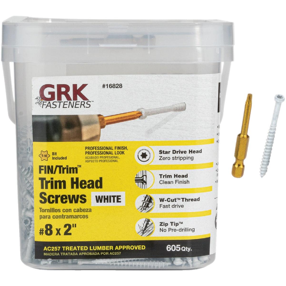 GRK #8 x 2 In. Star Drive White Trim Screw (605 Ct.)