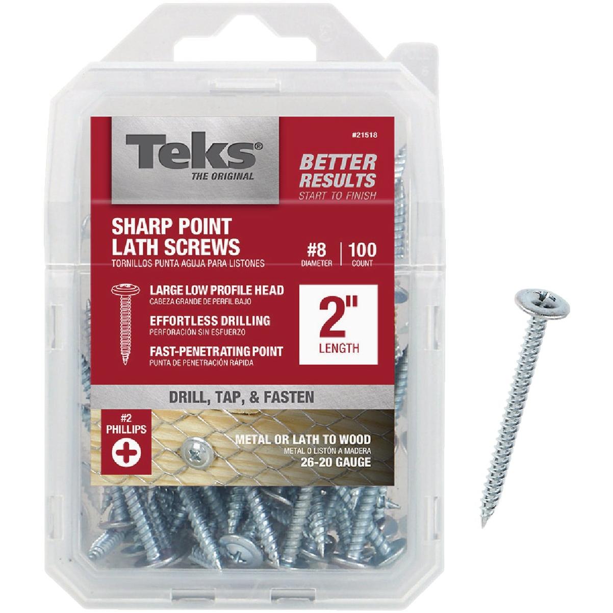 Teks #8 x 2 In. Modified Truss Head Sharp Point Lath Screw (100 Ct.)