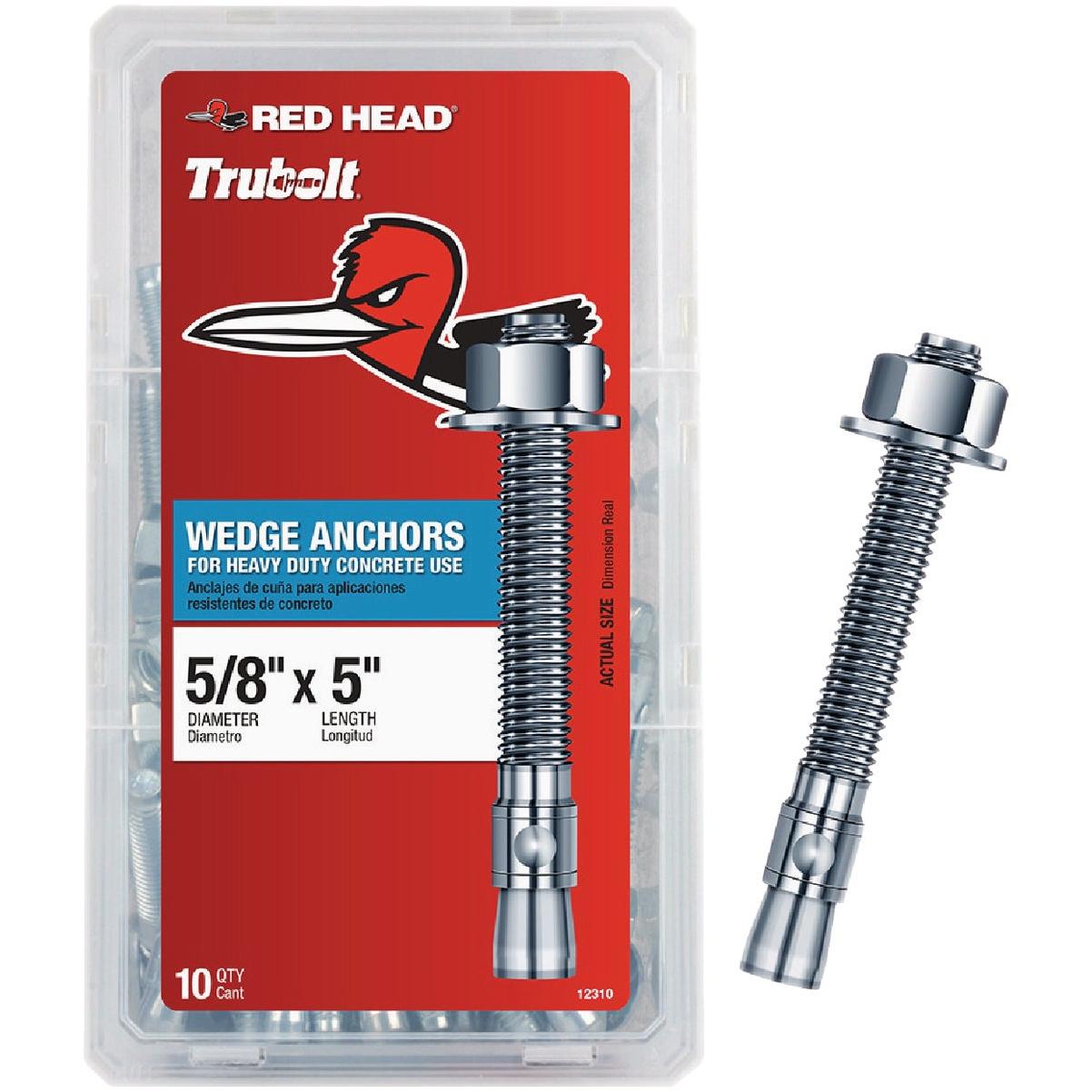 Red Head 5/8 In. x 5 In. Concrete Wedge Anchor (10-Count)