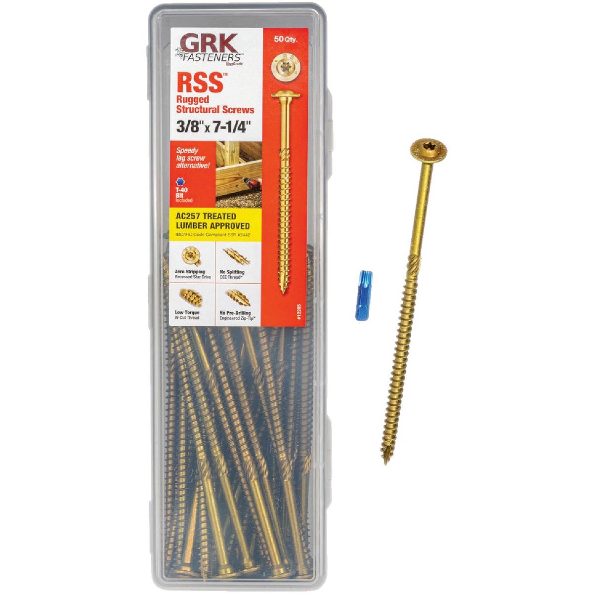 GRK RSS Rugged 3/8 In. x 7-1/4 In. Star Drive Washer Head Structure Screws (50 Ct.)
