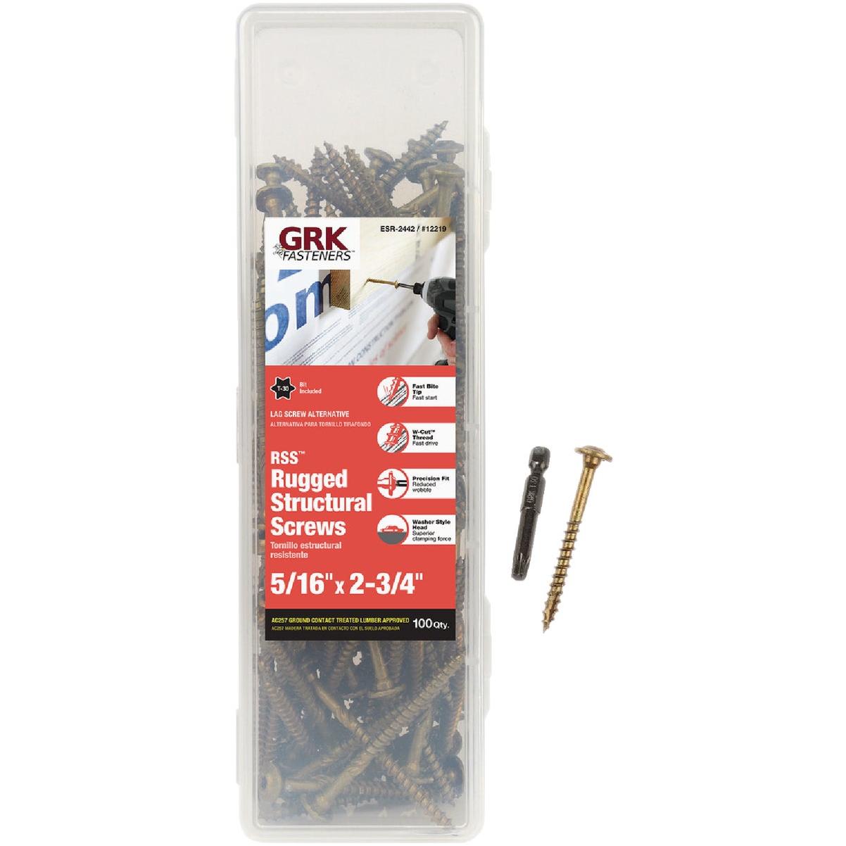 GRK RSS Rugged 5/16 In. x 2-3/4 In. Star Drive Washer Head Structure Screws (100 Ct.)