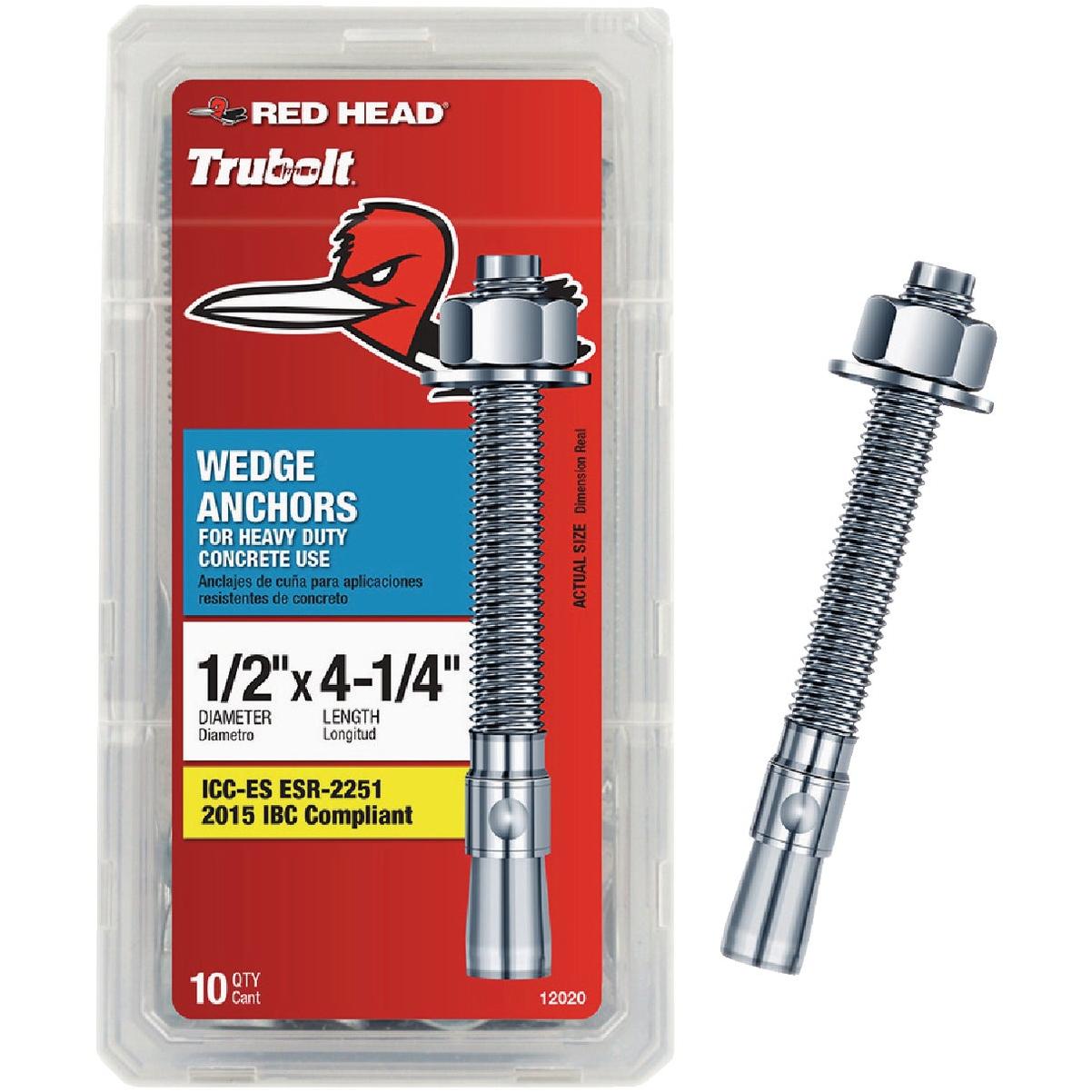 Red Head 1/2 In. x 4-1/4 In. Wedge Anchor (10 Ct.)