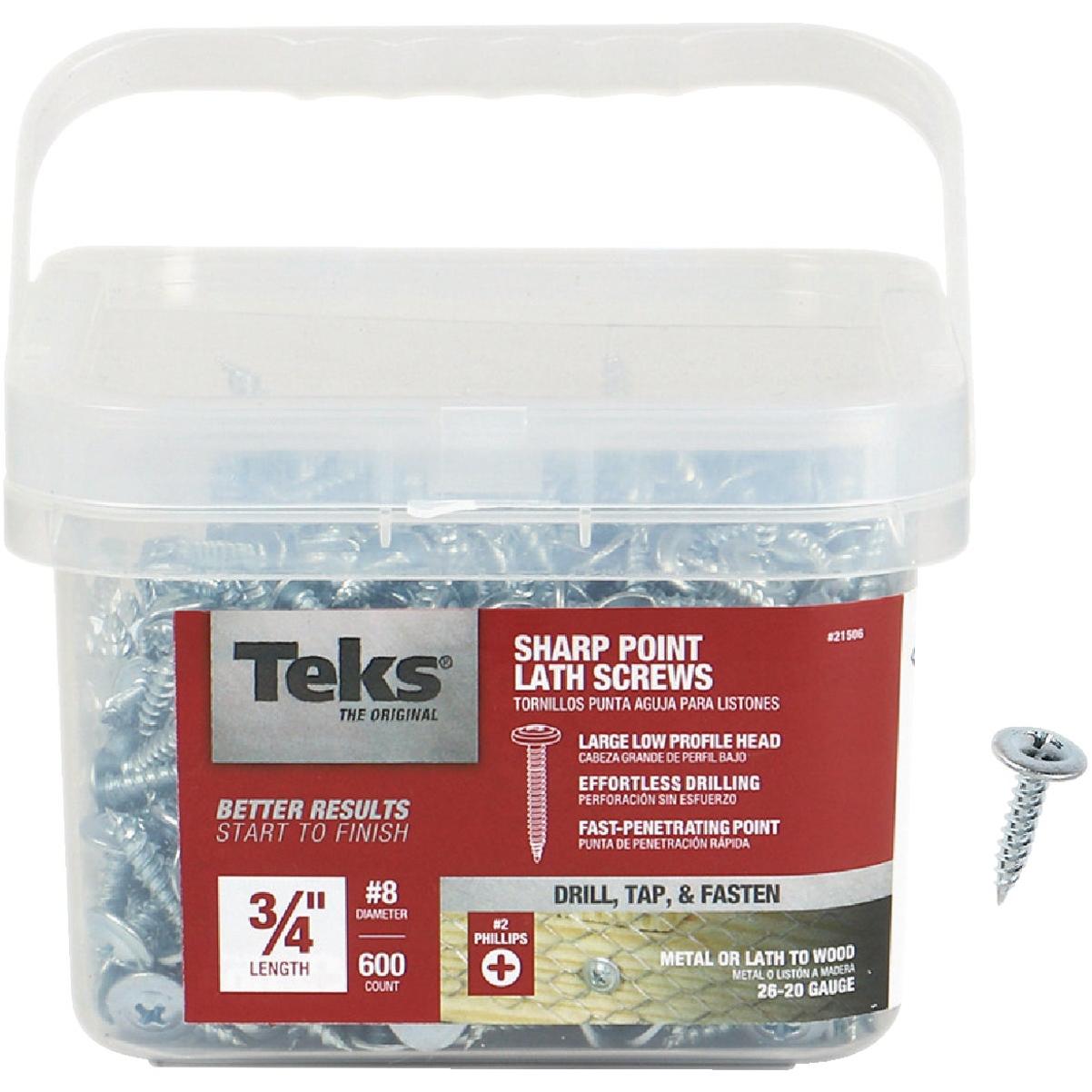Teks #8 x 3/4 In. Modified Truss Head Sharp Point Lath Screw (600-Count)