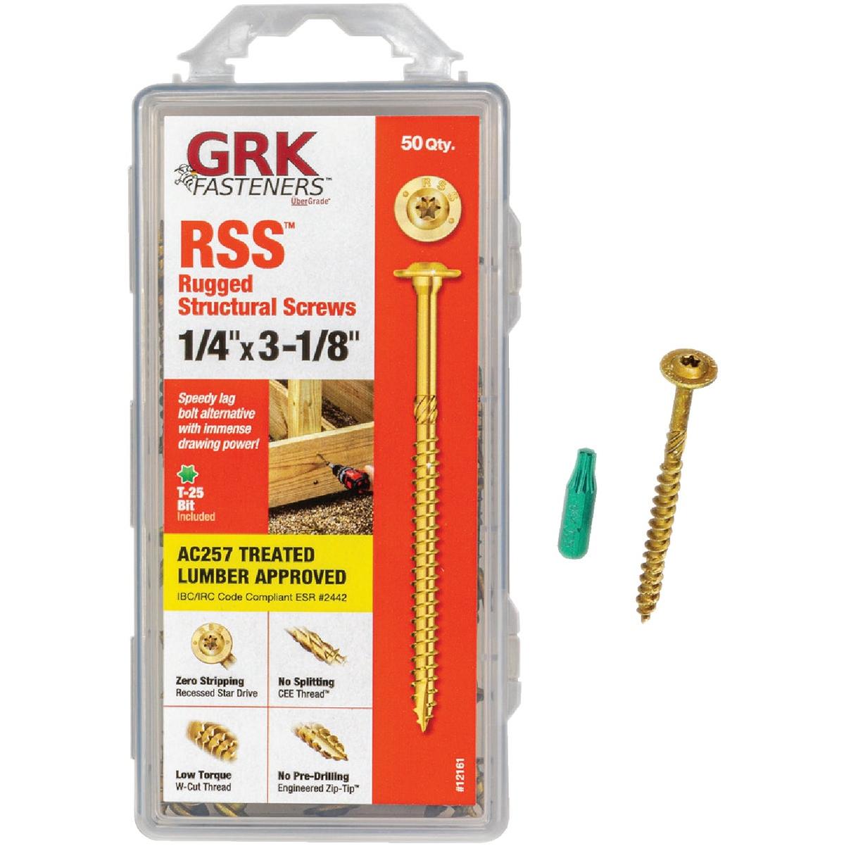 GRK RSS Rugged 1/4 In. x 3-1/8 In. Star Drive Washer-Head Structure Screw (50 Ct.)