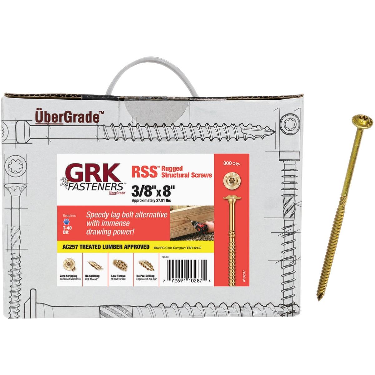 GRK RSS Rugged 3/8 In. x 8 In. Star Drive Washer Head Structure Screws (300 Ct.)