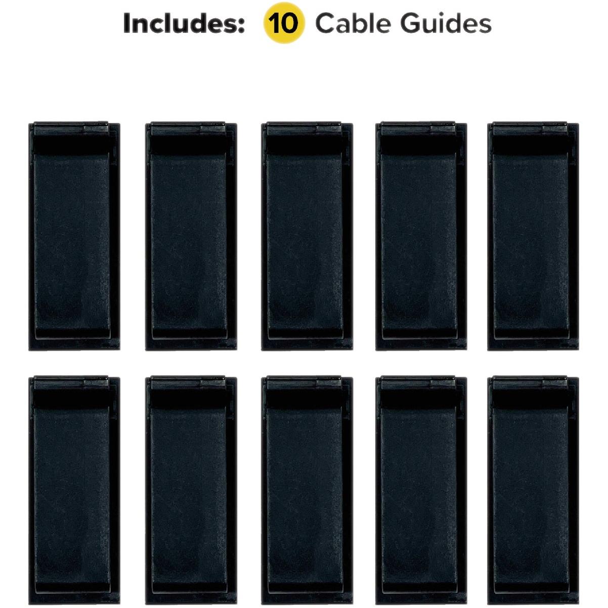 Wrap-It Storage Medium Black Cable Guides (10-Pack)