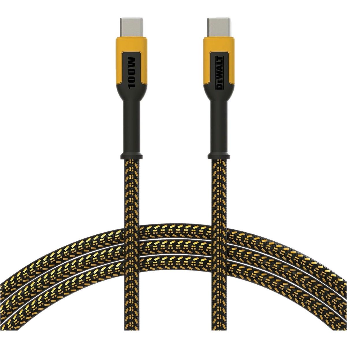 DEWALT 4 Ft. 100W Type-C to Type-C Cable