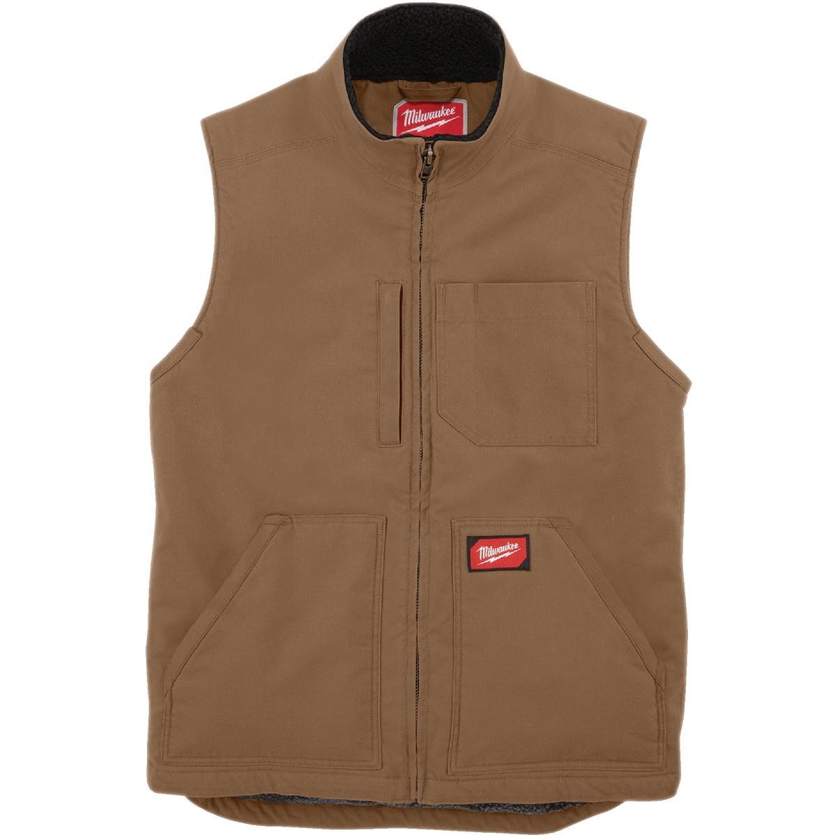Milwaukee GRIDIRON Men's Medium Brown Sherpa-Lined Vest