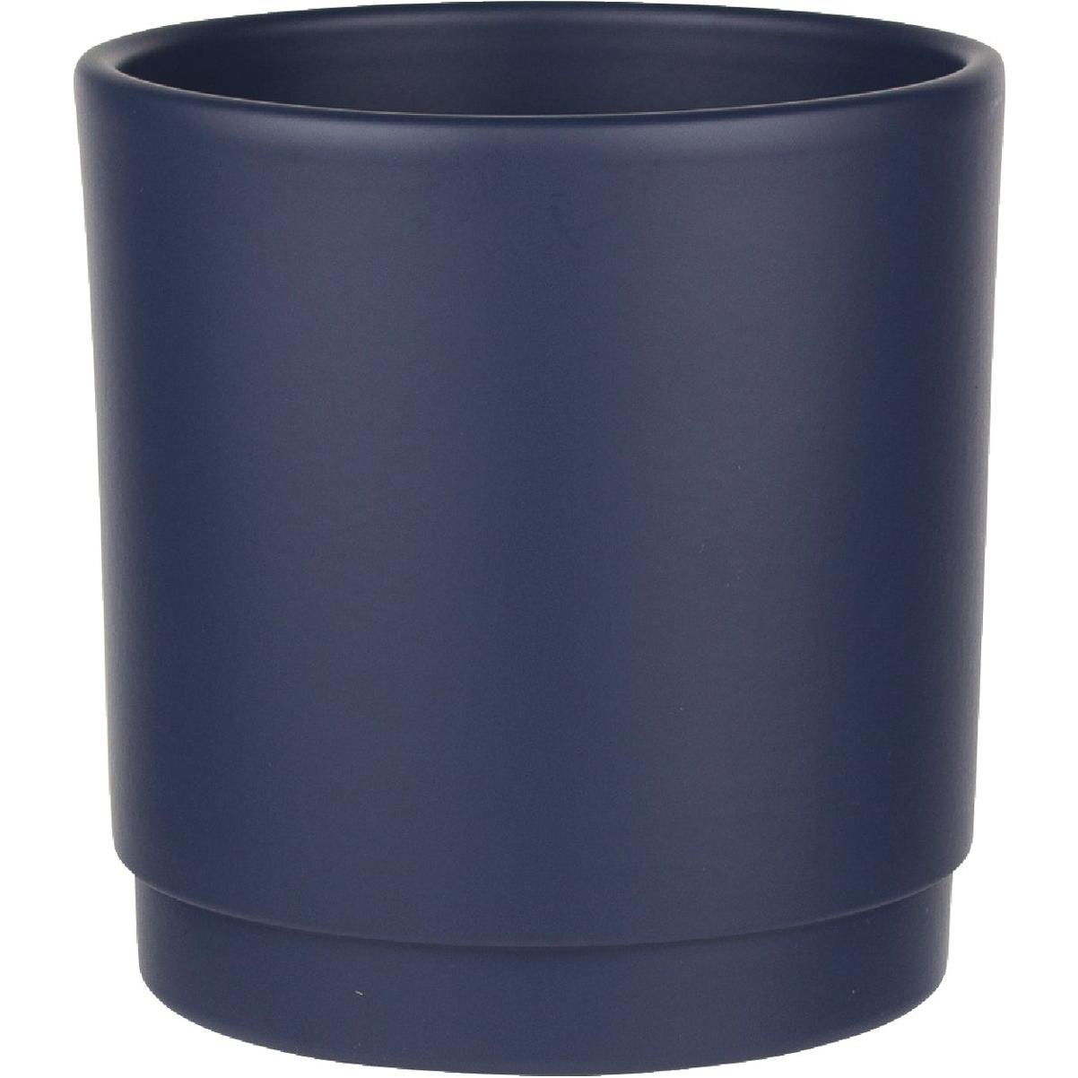 Syndicate Home and Garden 4.72 In. x 3.93 In. Midnight Blue Ceramic  Charleston Planter
