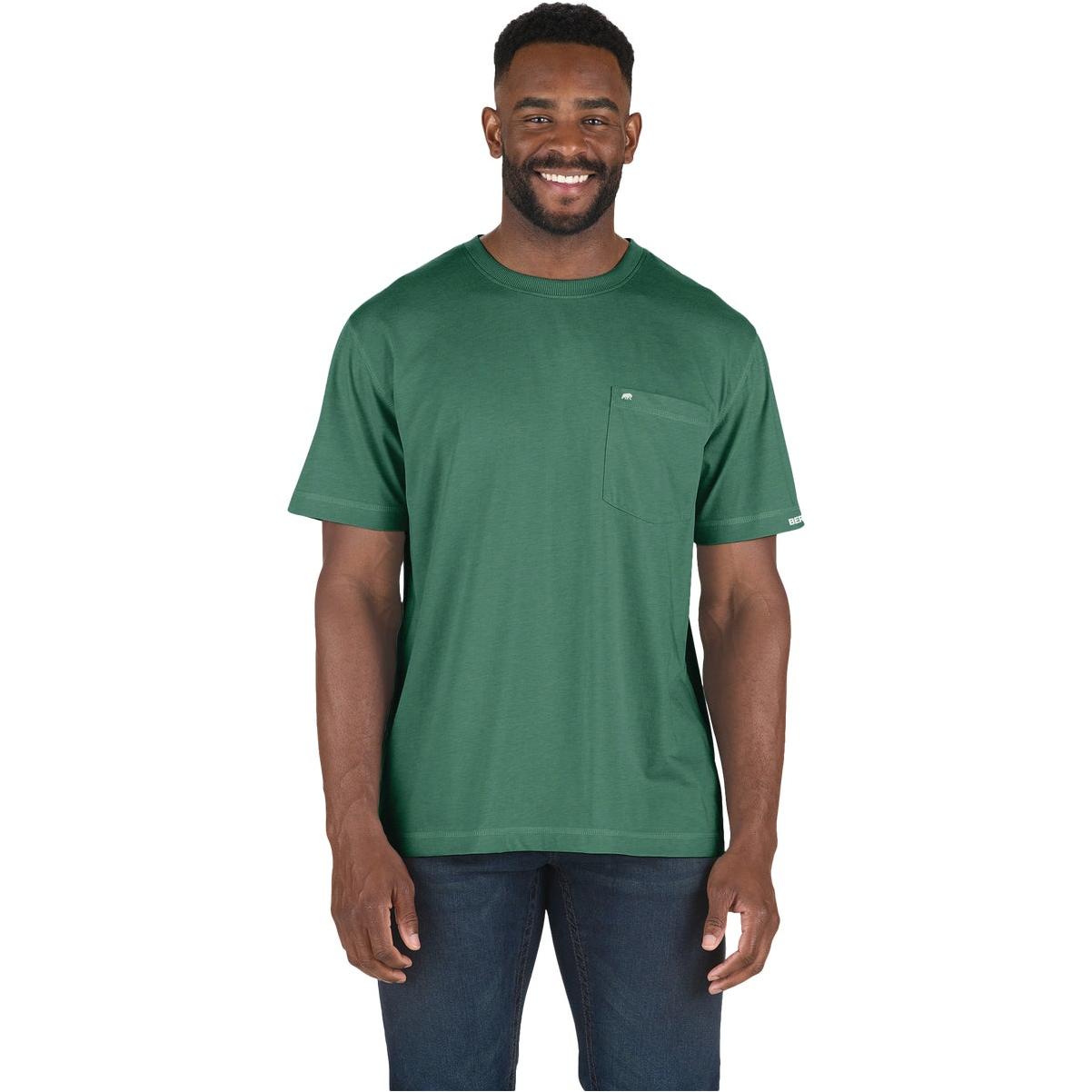 Berne Performance Men's Medium Pine Short Sleeve Pocket T-Shirt