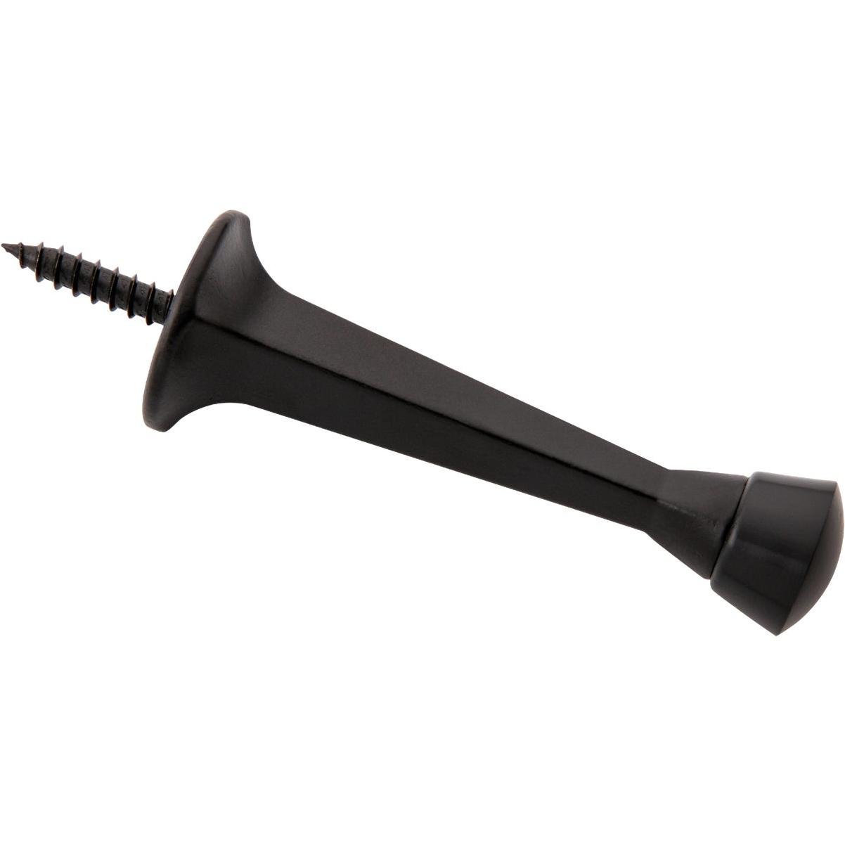 National Hardware 3 In. Matte Black Rigid Square Door Stop