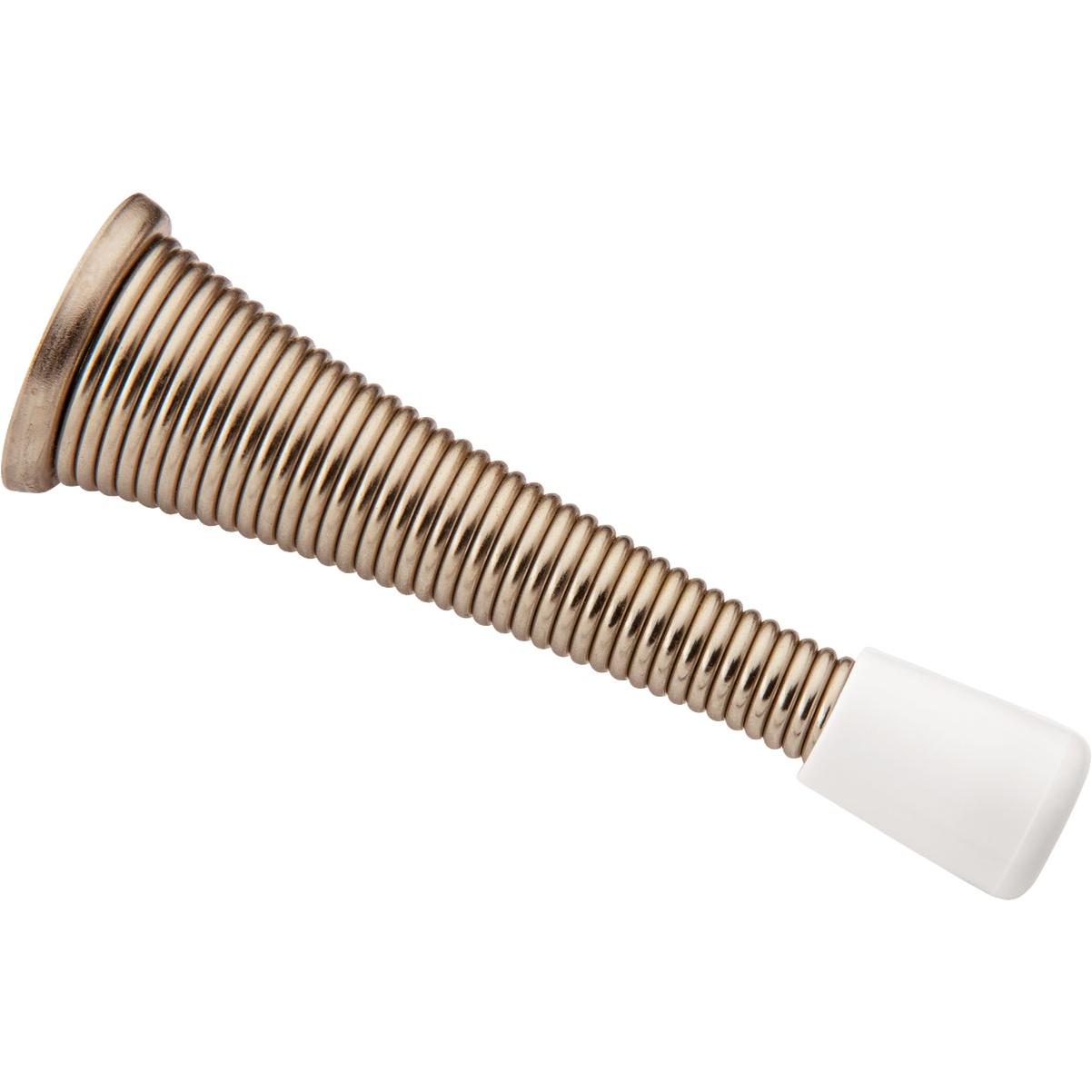 National Hardware 3 In. Satin Nickel Spring Door Stop